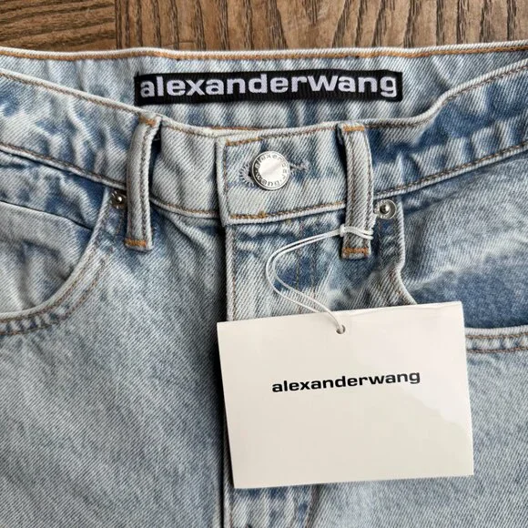 Denim Blue Jean Shorts Wide Leg Baggy size 24 - Picture 7 of 8